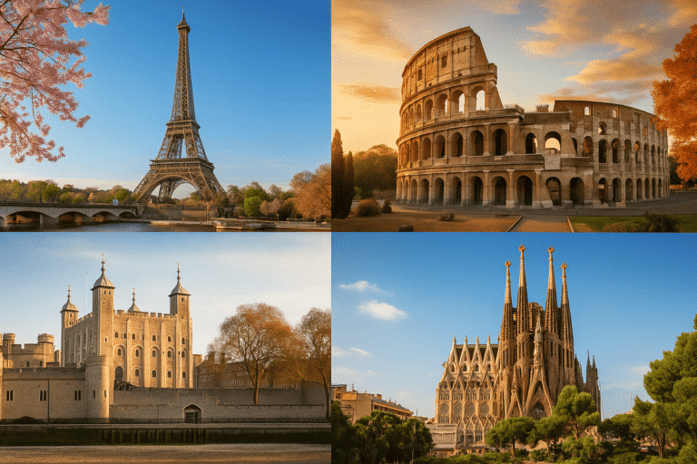 Seasonal comparison of Europe’s top attractions with tips for crowds, weather, and events to help travellers plan their visit.