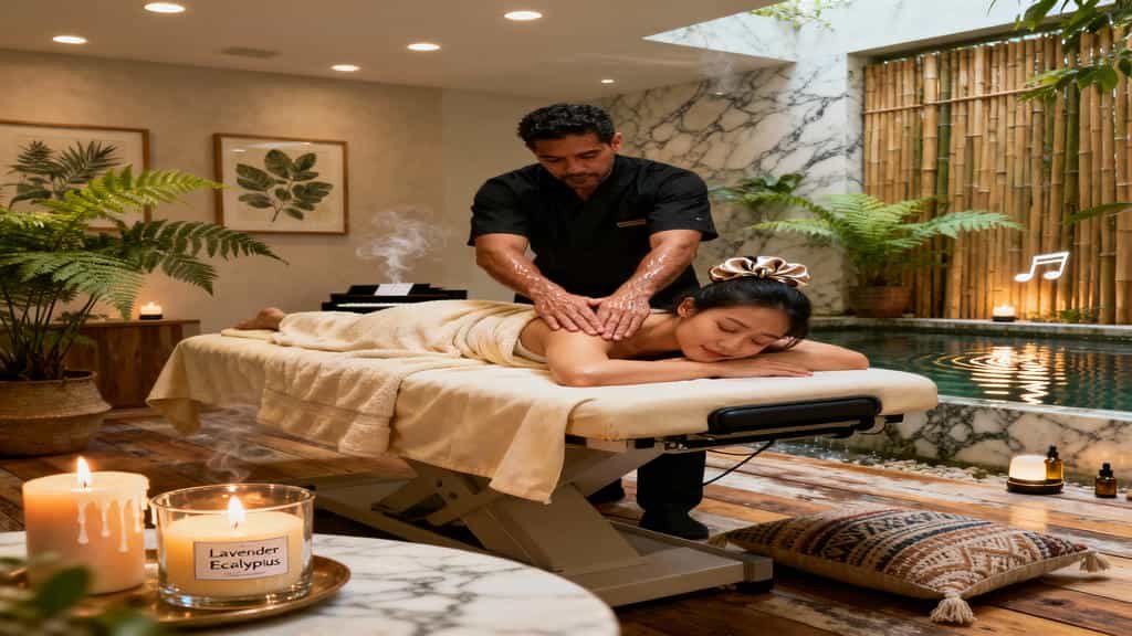 Guest receiving massage at Senses Spa inside Disney’s Grand Floridian Resort & Spa.
